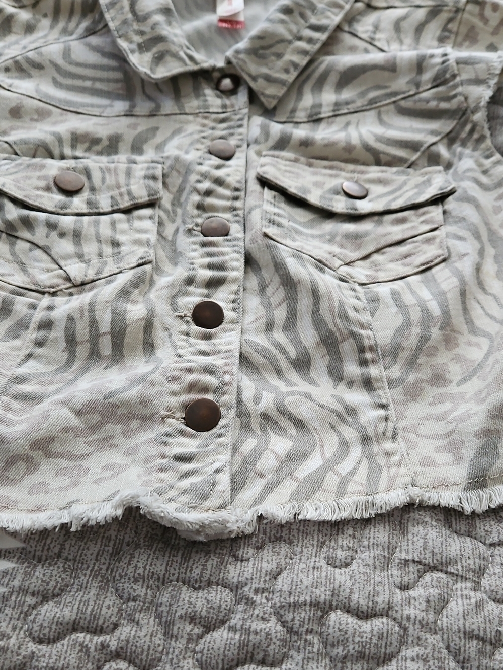 Denim Chopped Vest - Picture 5 of 12